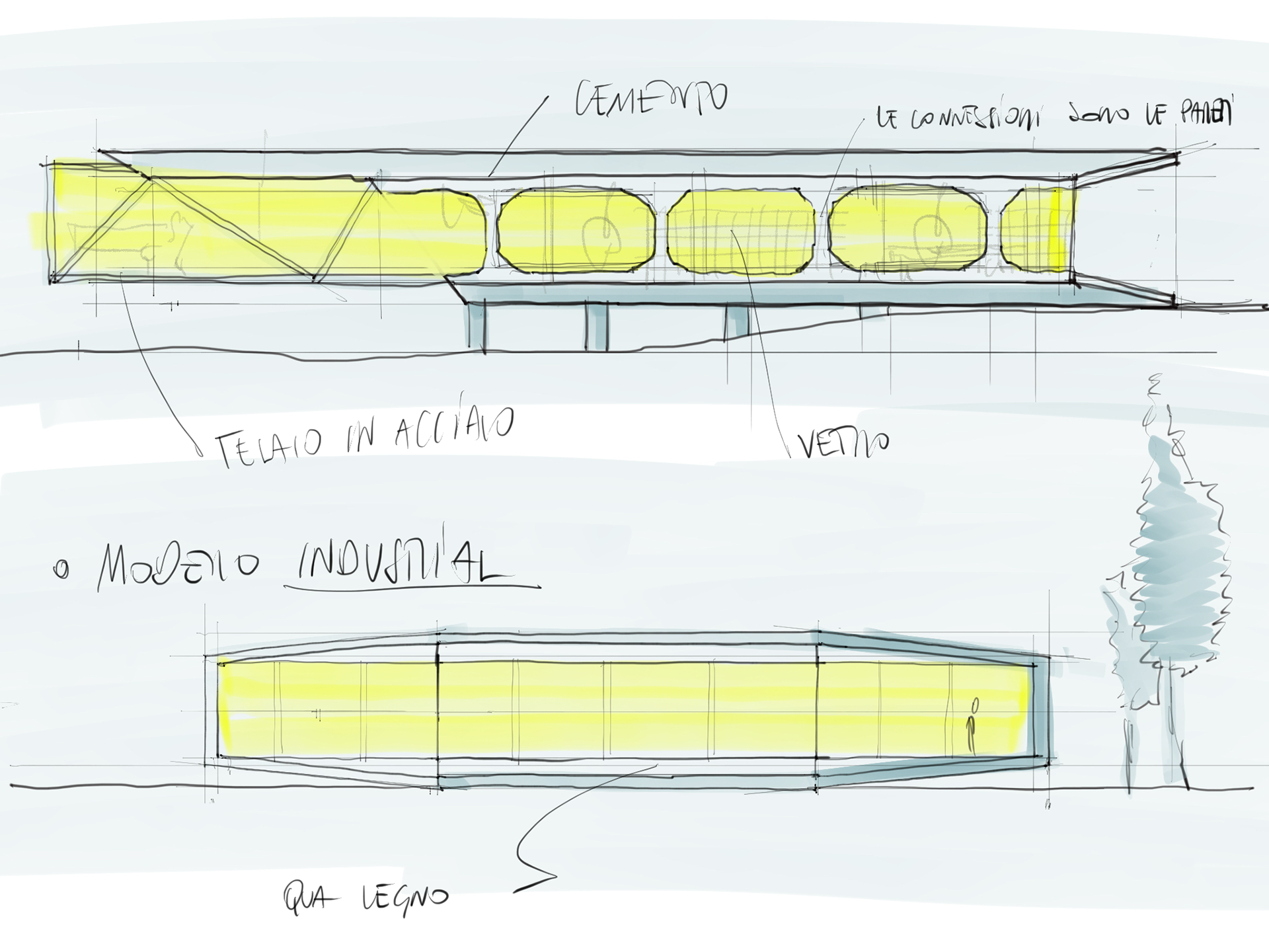 Sketches and concepts – volume and shadow sketch 1