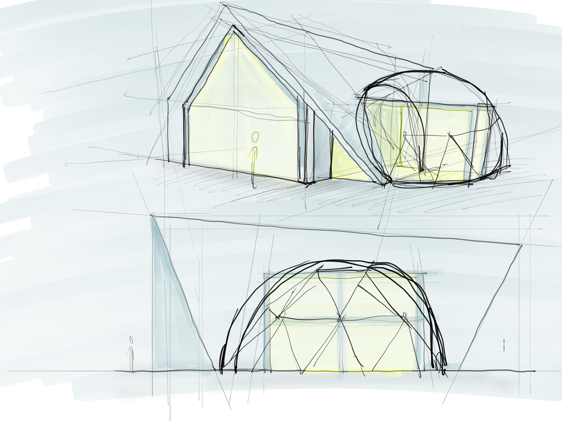 Sketches and concepts – volume and shadow sketch 2