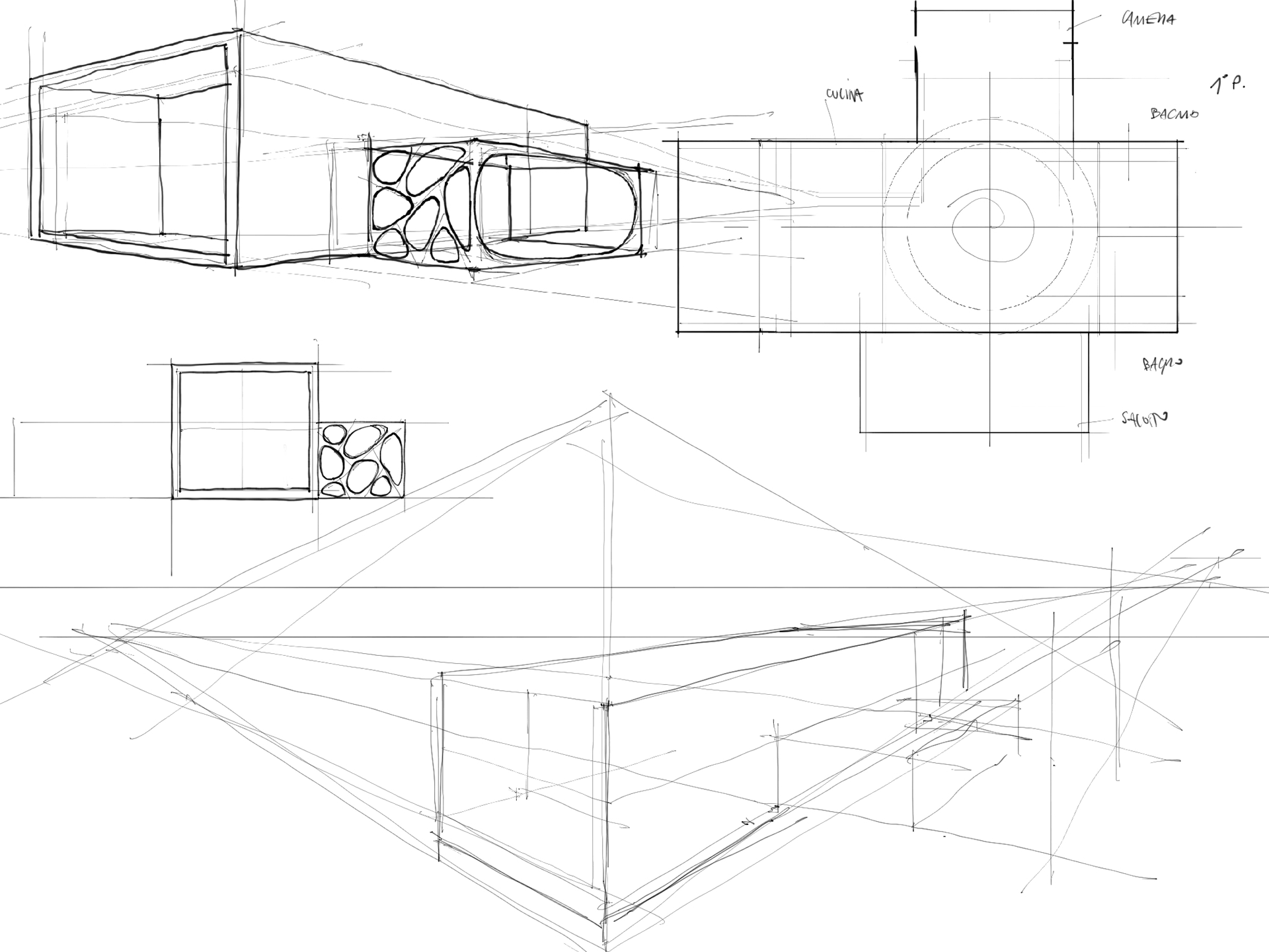 Sketches and concepts – volume and shadow sketch 5