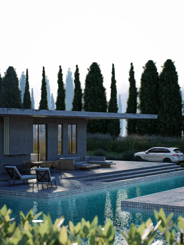 Tuscan brutalism – exterior view 3