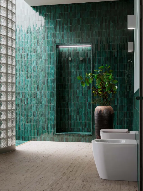 Casa e ufficio – bagno verde 3
